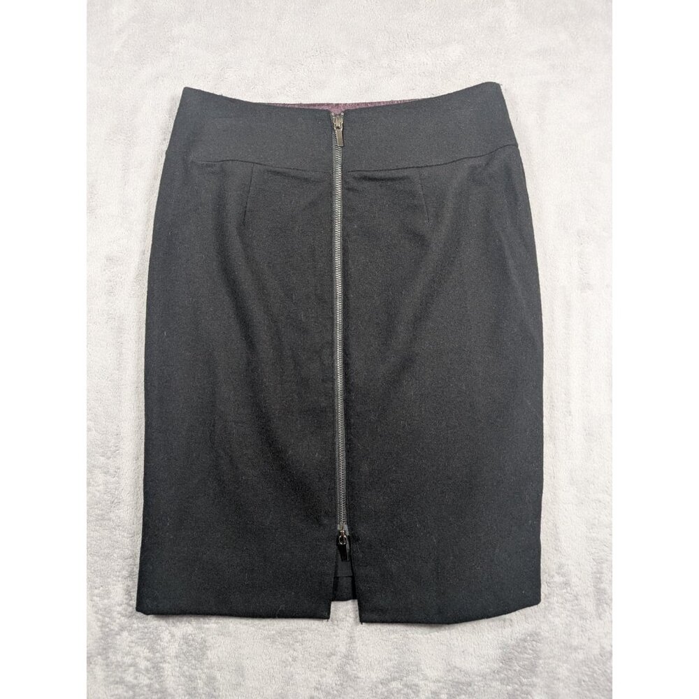 Banana Republic Skirt Womens Size 4 Black Knee Length Pleated Wool Academic - Picture 8 of 10